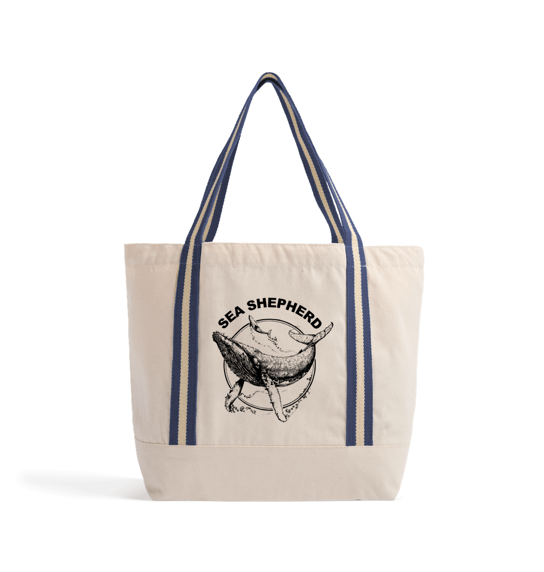 Sea Shepherd Whale Canvas Tote Bag Sea Shepherd Whale Canvas Tote Bag