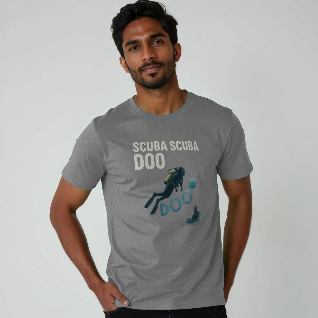 Scuba Scuba Doo Realistic Diver T-Shirt Deep Sea Funny Bubble