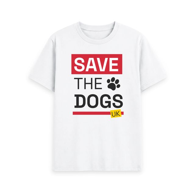Save The Dogs UK Womens T-Shirt (White)