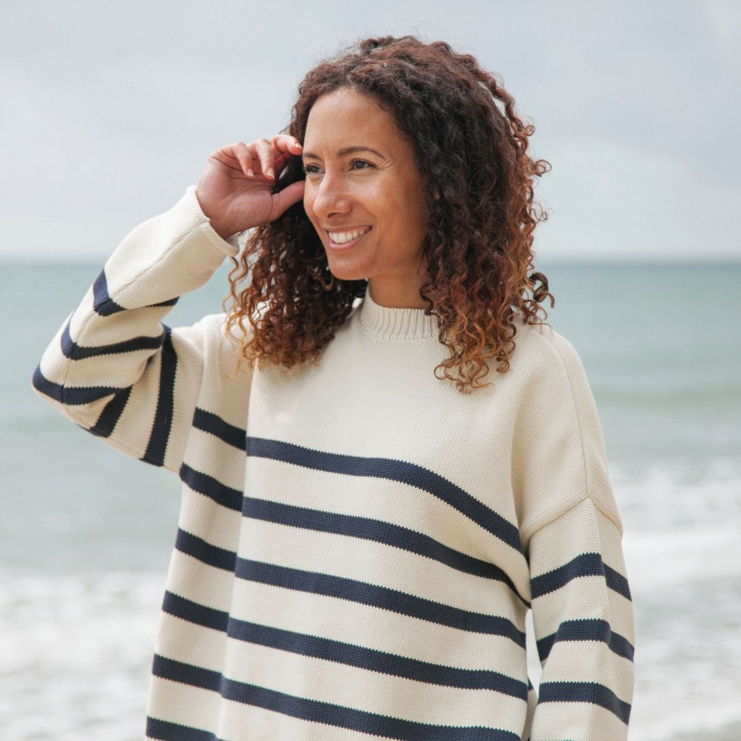 Oversized Striped Knitted Jumper