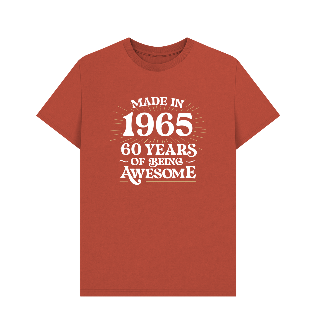 T-Shirt Anniversaire 60 Ans Vintage 1965 - Motif Cassette Rétro Et Crayon, Cadeau Original Et Nostalgique - 6