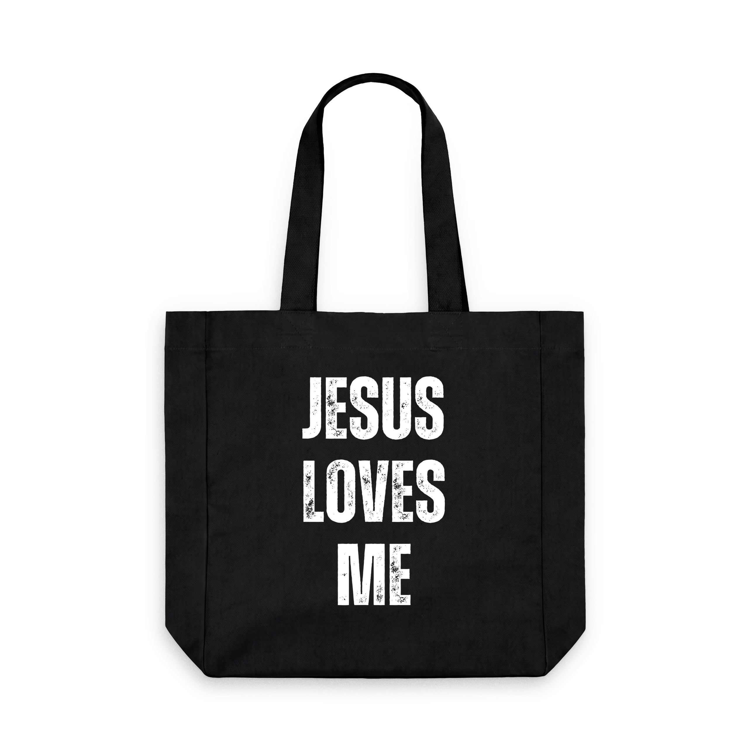 Jesus Loves Me 100% Organic cotton shopping tote bag