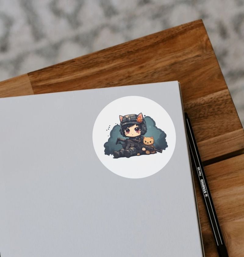 Kawaii Style Call Of Duty Gaming Girl Sticker
