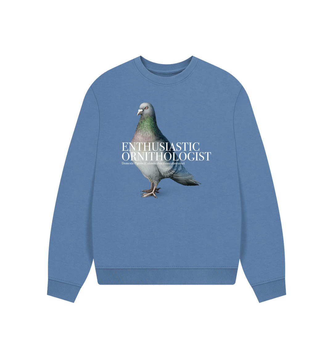 Pigeon Enthusiastic Ornithologist Oversized Jumper