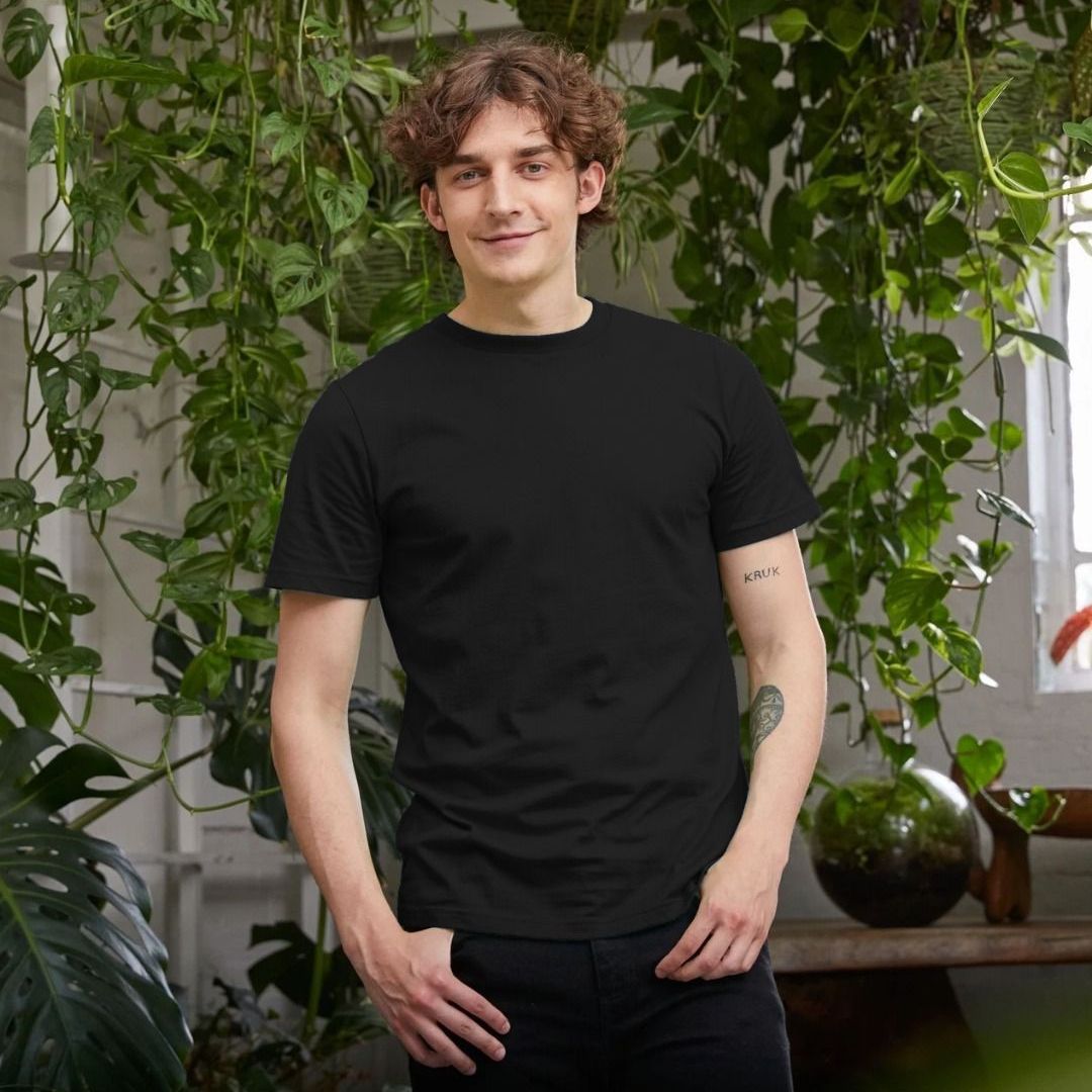 Mens Organic Black Tee - Main Image
