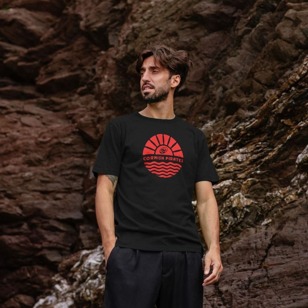 Cornish Pirates Sunset T-Shirt | Rugby Fan Apparel | Cornish Pirates RFC