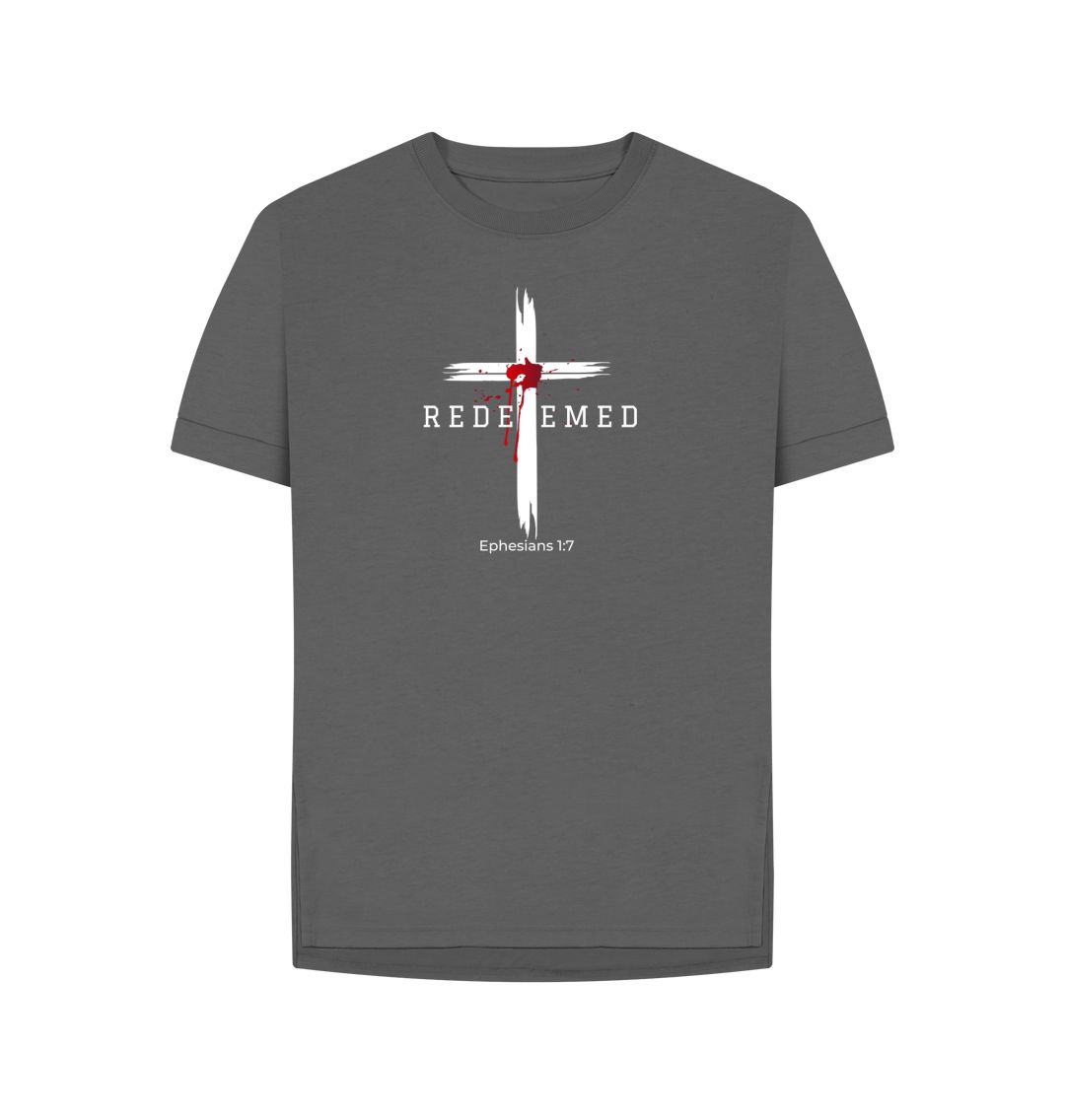 Ephesians 1:7 - Redeemed by the blood of Jesus Organic cotton Women's Relaxed Fit T-Shirt