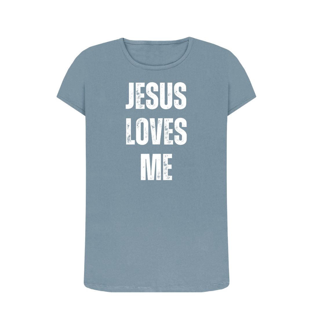 Jesus Loves Me 100% Organic cotton Women's Crew Neck T-shirt