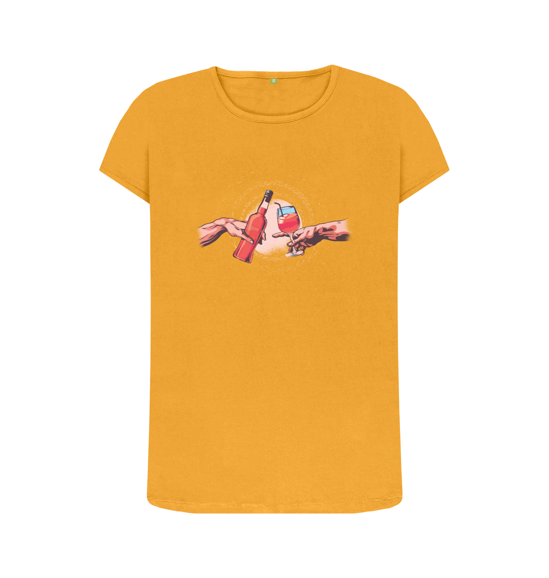 Creation of Adam Wine T-Shirt | Michelangelo Parody | Shirtbox