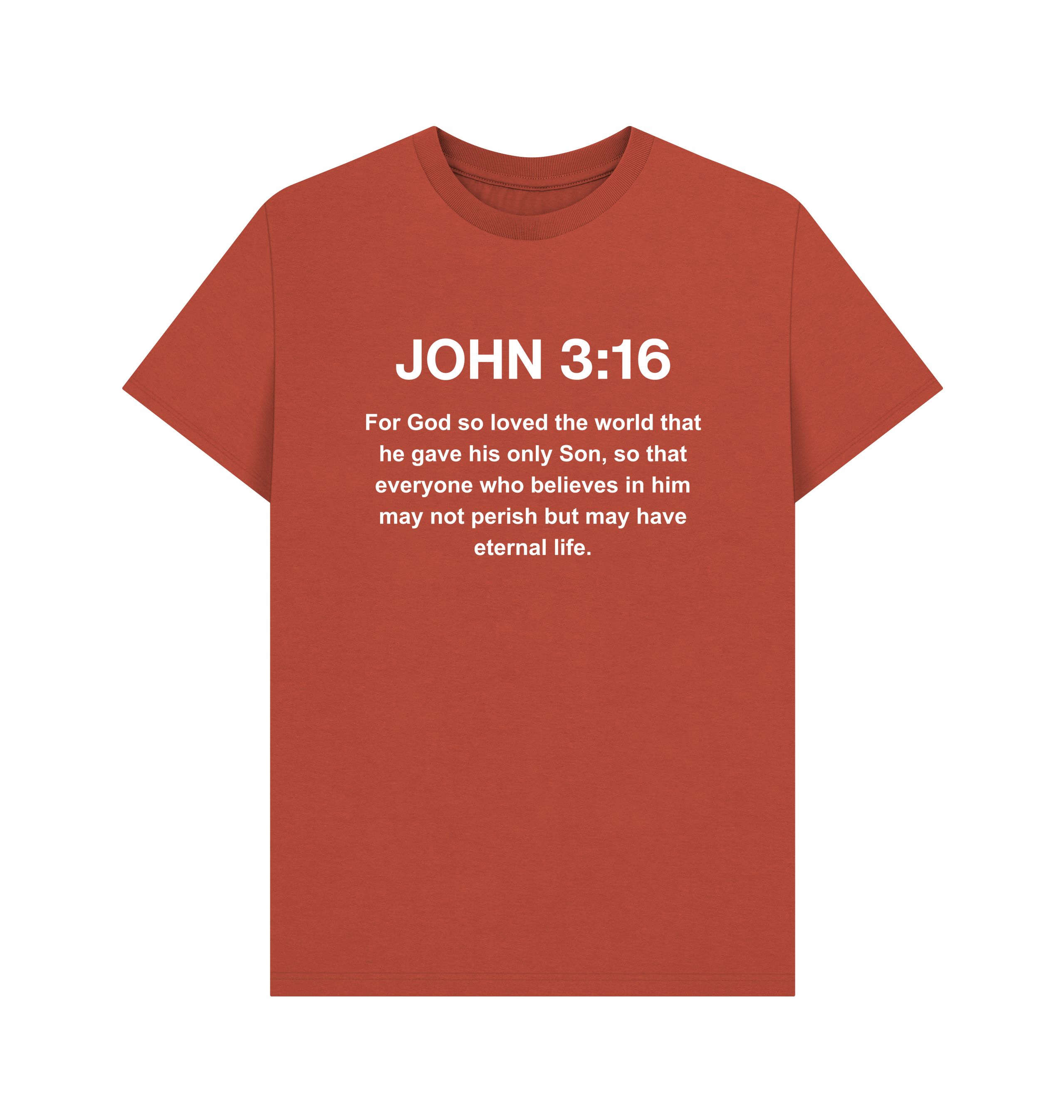 John 3:16 organic cotton Men's T-Shirt