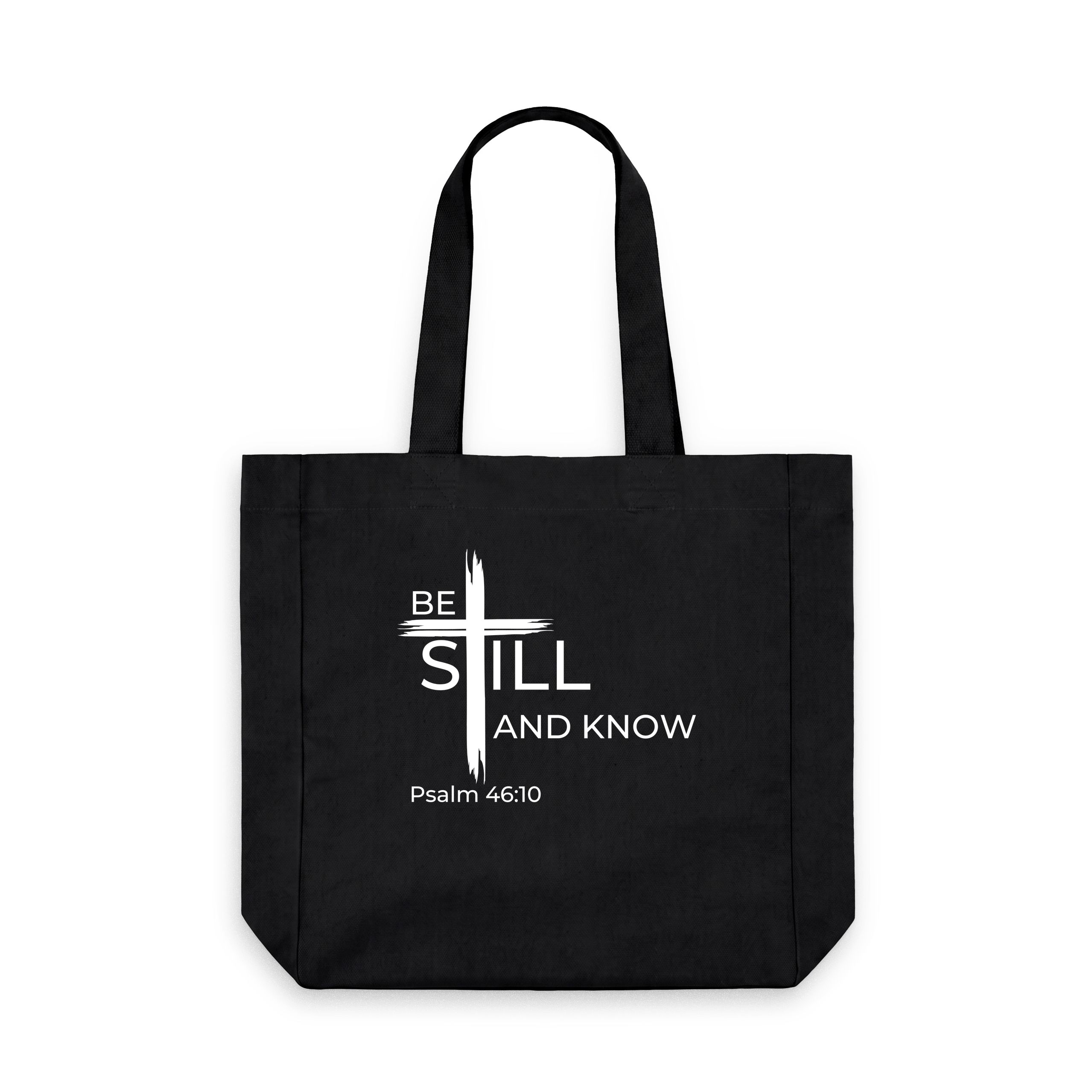 Psalm 46:10 Be still and know that I am God Organic Cotton Shopper Tote bag