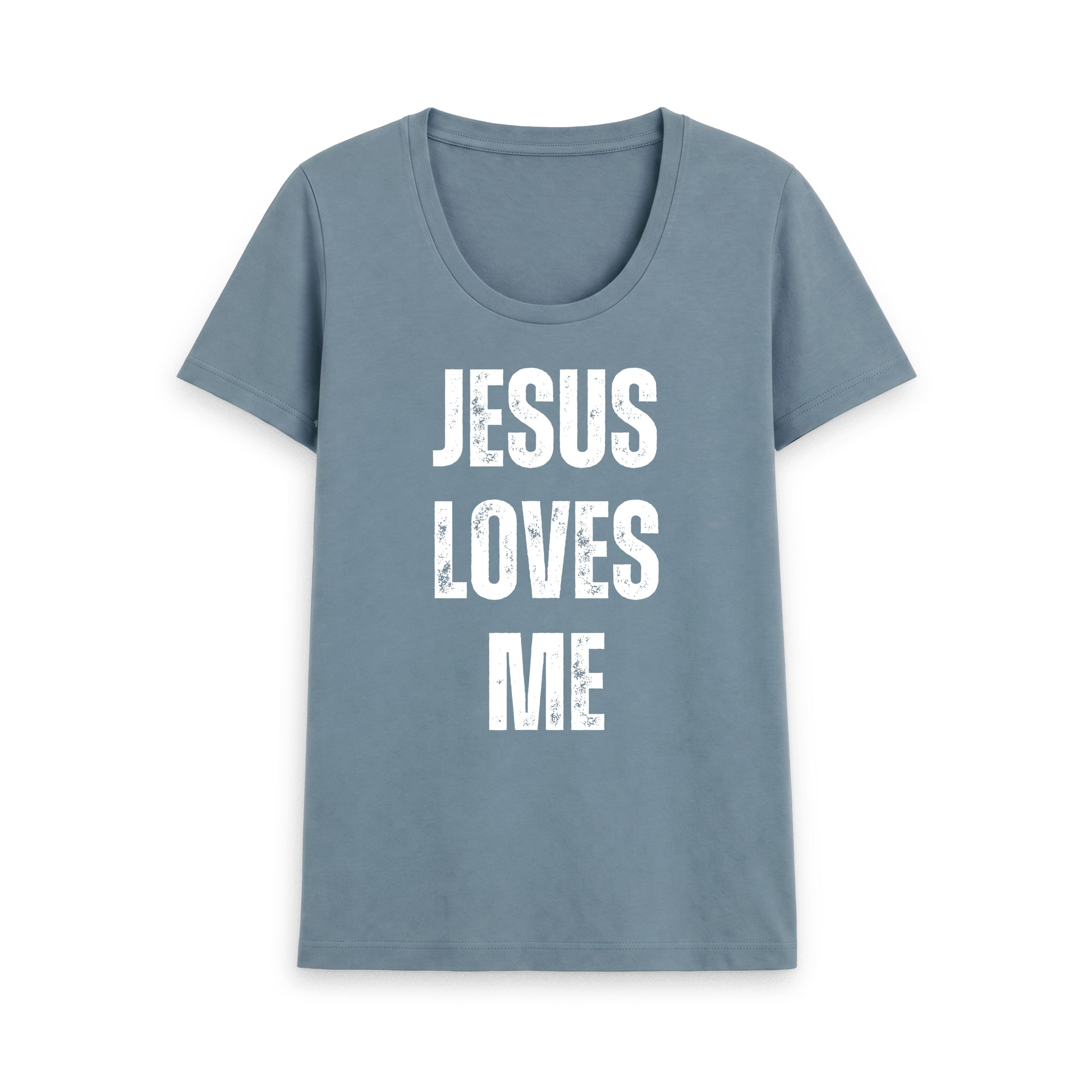 Jesus Loves Me 100% Organic cotton Women's Scoop Neck T-shirt