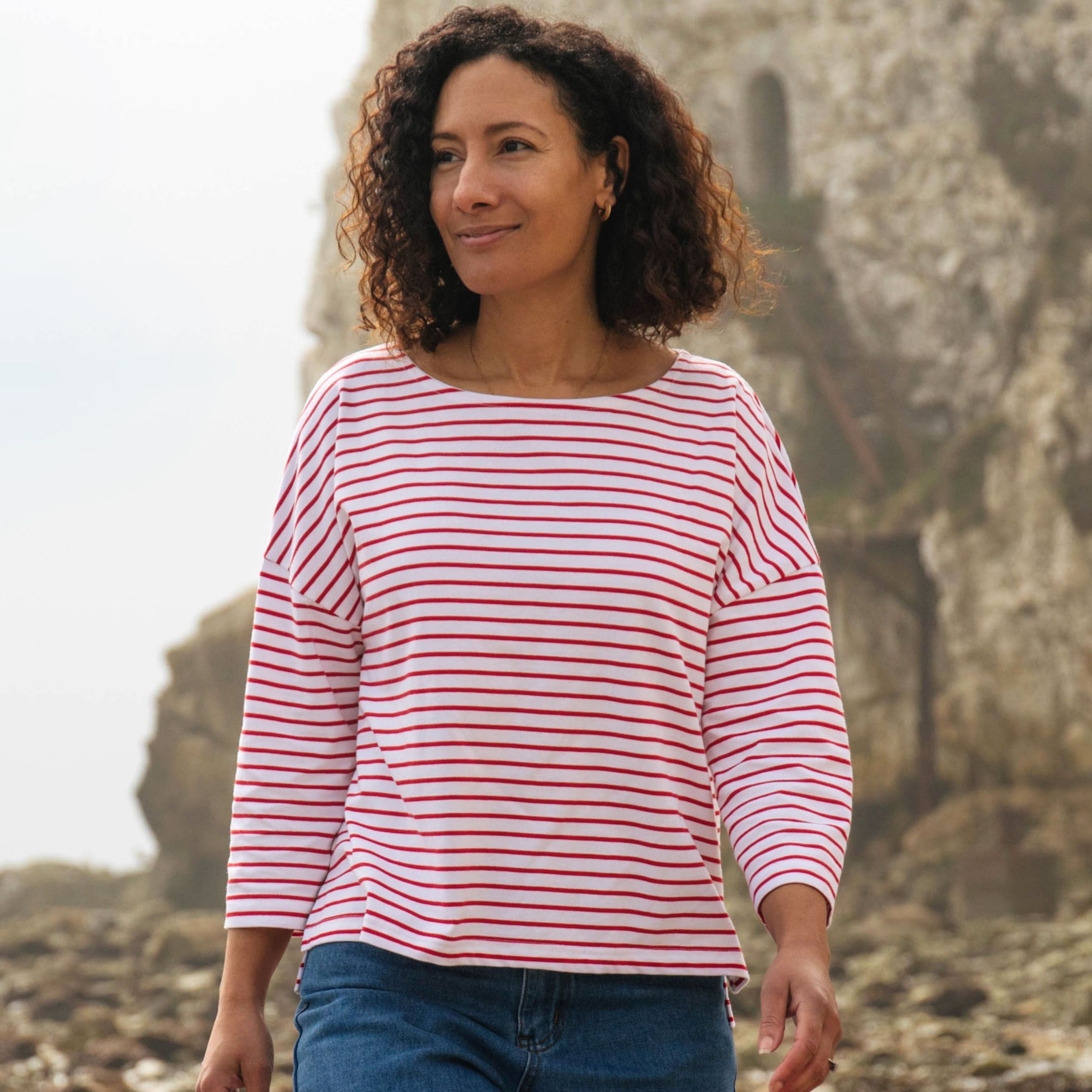 Striped Boat Neck Top | Breton Boat Neck Top | Rapanui