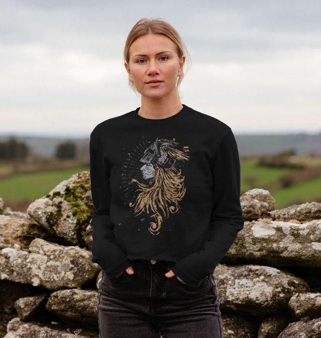 Urban Backwoods Print-Shirt Valkyrie Sword Symbol Damen T-Shirt Walküre