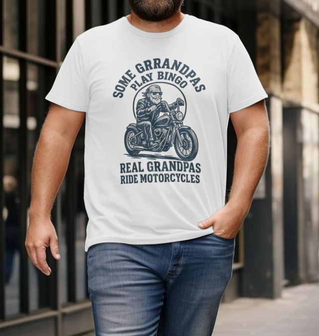 T-shirt Divertente Im A Biker Grandad – Idea Regalo Per Nonno Motociclista – Taglia 3XL, Colore Nero