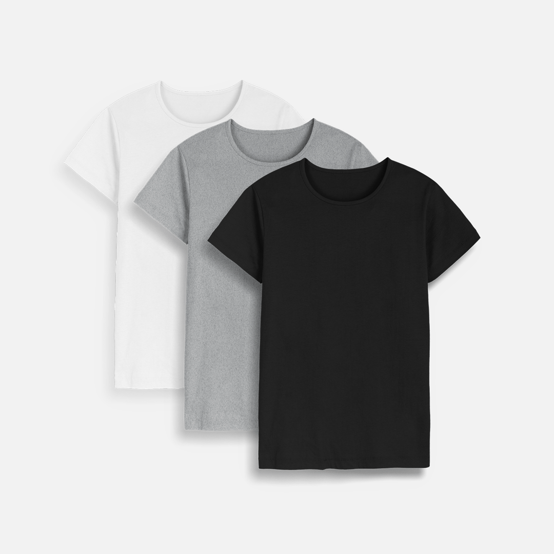 Women's Organic Crew Neck T-shirt Pack
