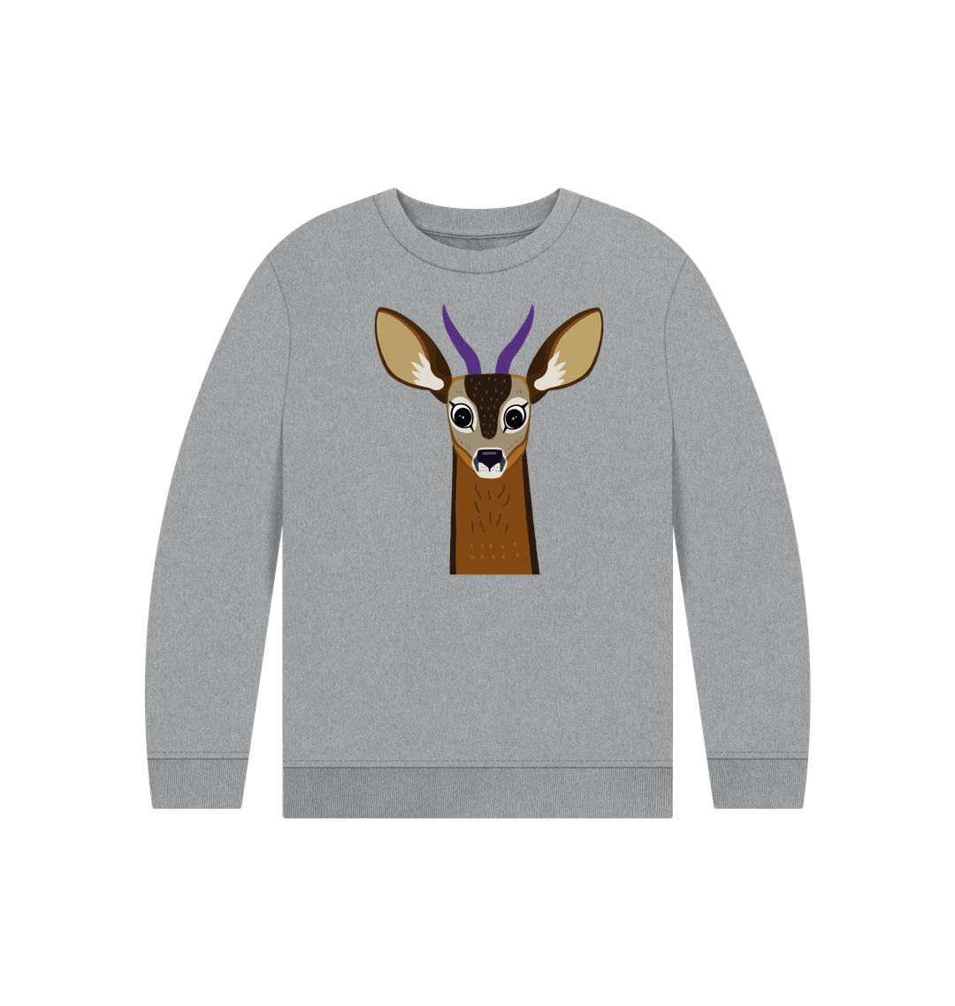 Reg the Roe Deer on a Sustainable Christmas Jumper for Kids