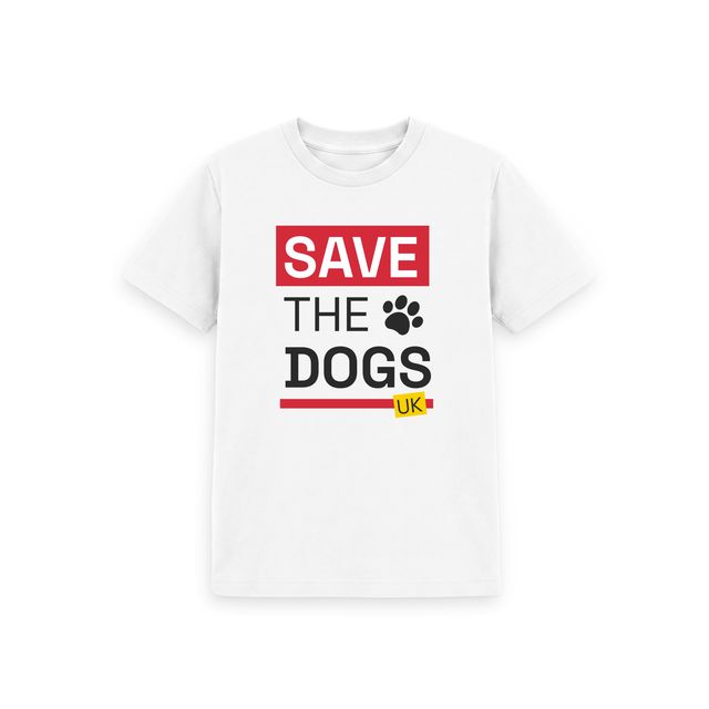 Save The Dogs UK Kids T-Shirt (White)