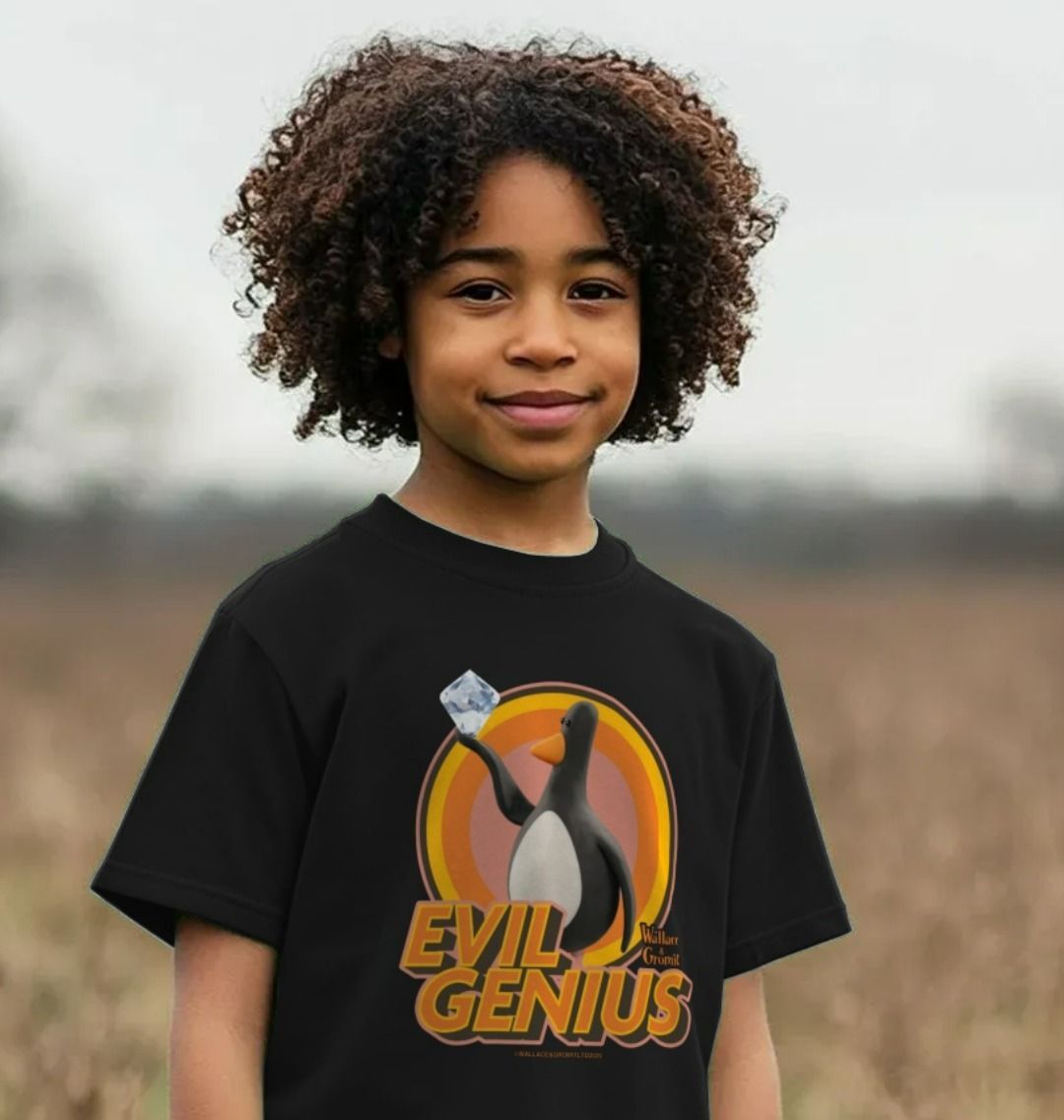 Evil Genius Feathers McGraw Kids T-Shirt