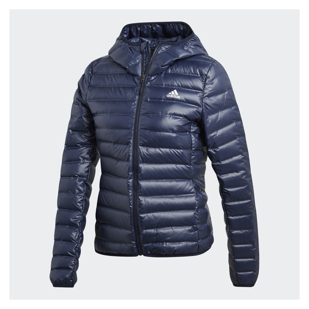 adidas Womens Women Varilite Down Hooded Jacket