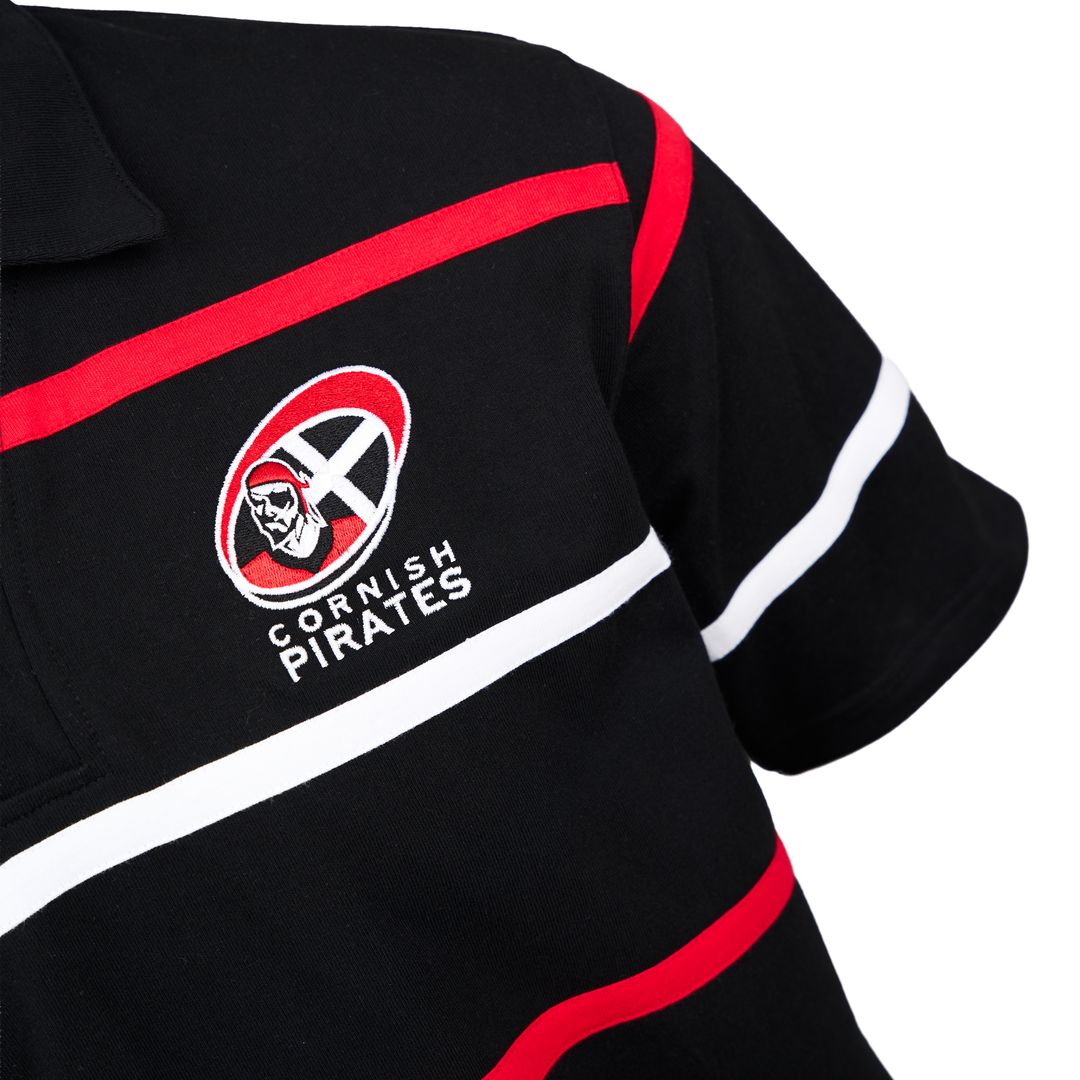 Cornish Pirates Traditional Hooped Short Sleeve Jersey