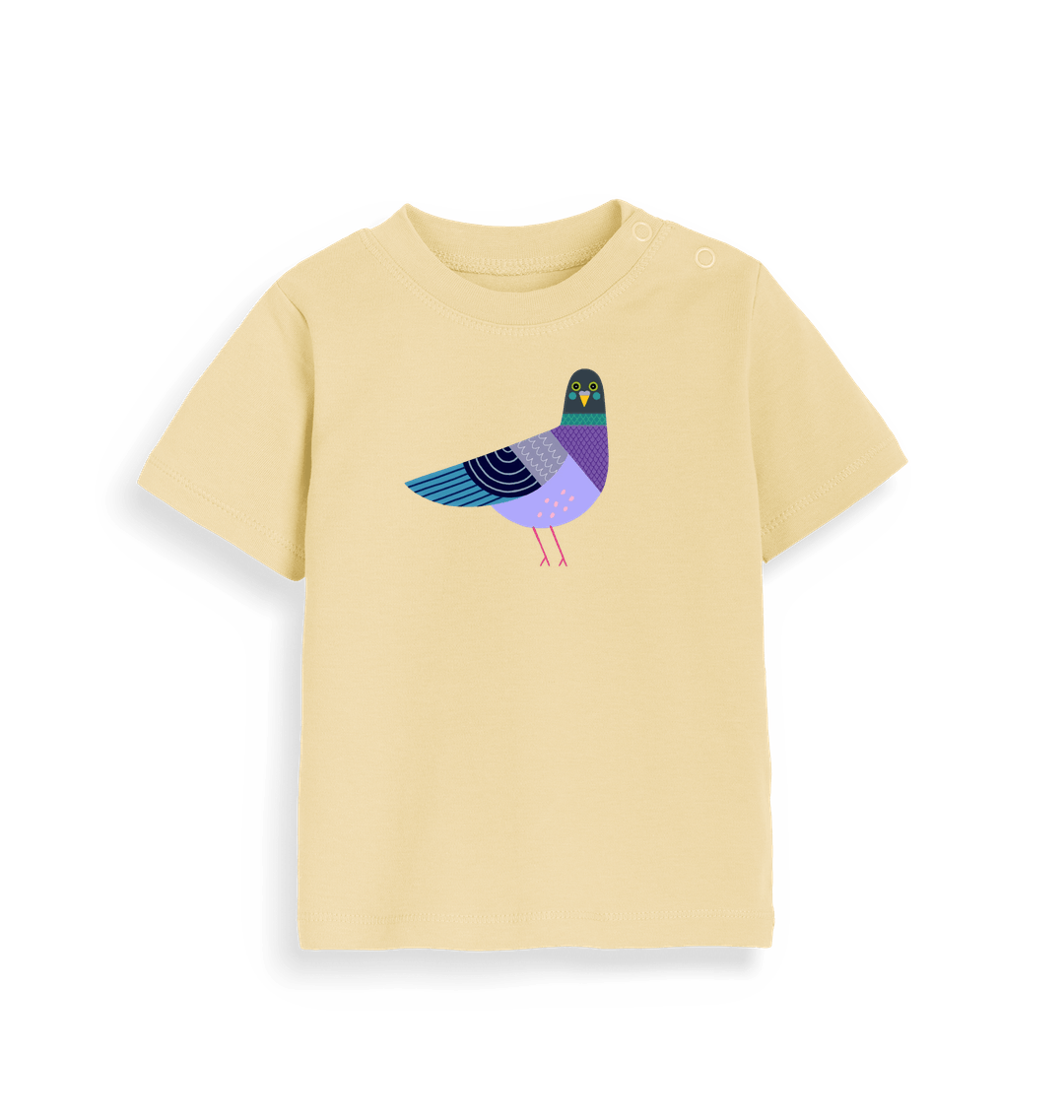 【Bohemians】 CAMOUFLAGE PIGEON SHIRT 鳩柄 Pigeon t-shirt - Baby - Organic - Woody