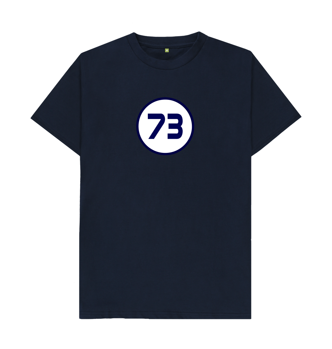 Style3 Sheldon Cube Herren T-Shirt Dreieck Escher, Größe:S, Farbe:Blau