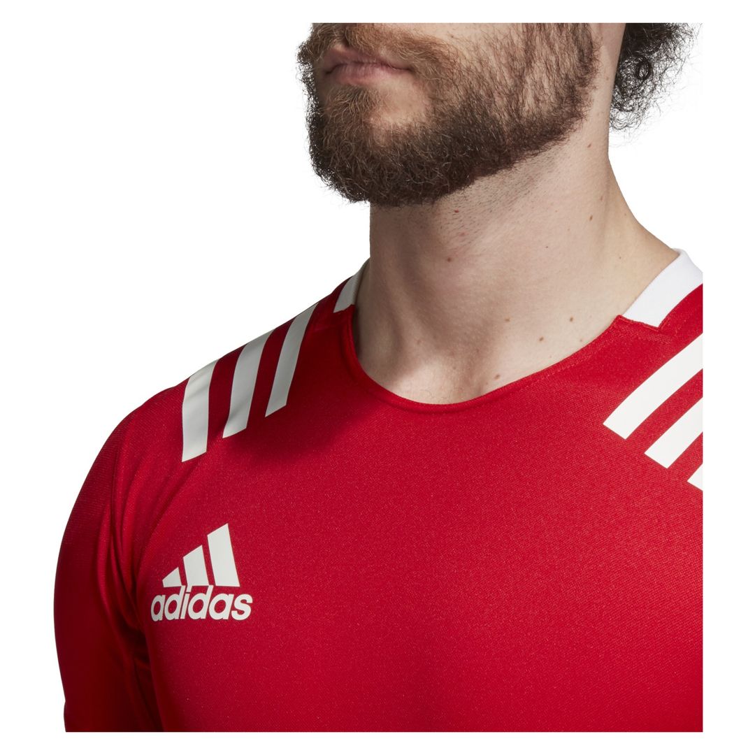 adidas Stripes Fitted Rugby Jersey - Main Image