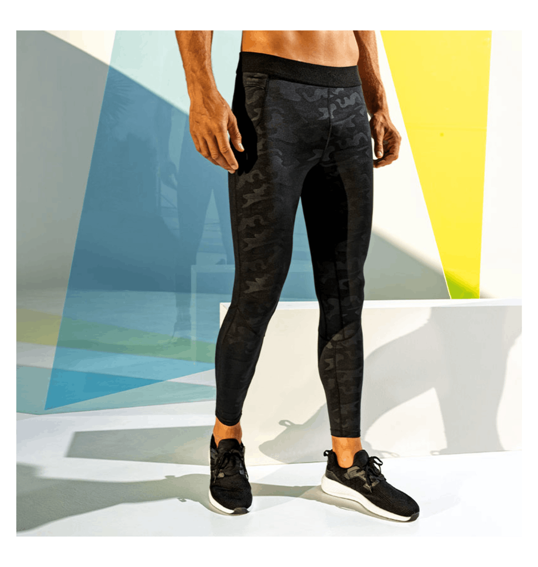 Heren Gesublimeerde Compressie Legging/Nylon Gemaakt Van Het Beste Materiaal Plu