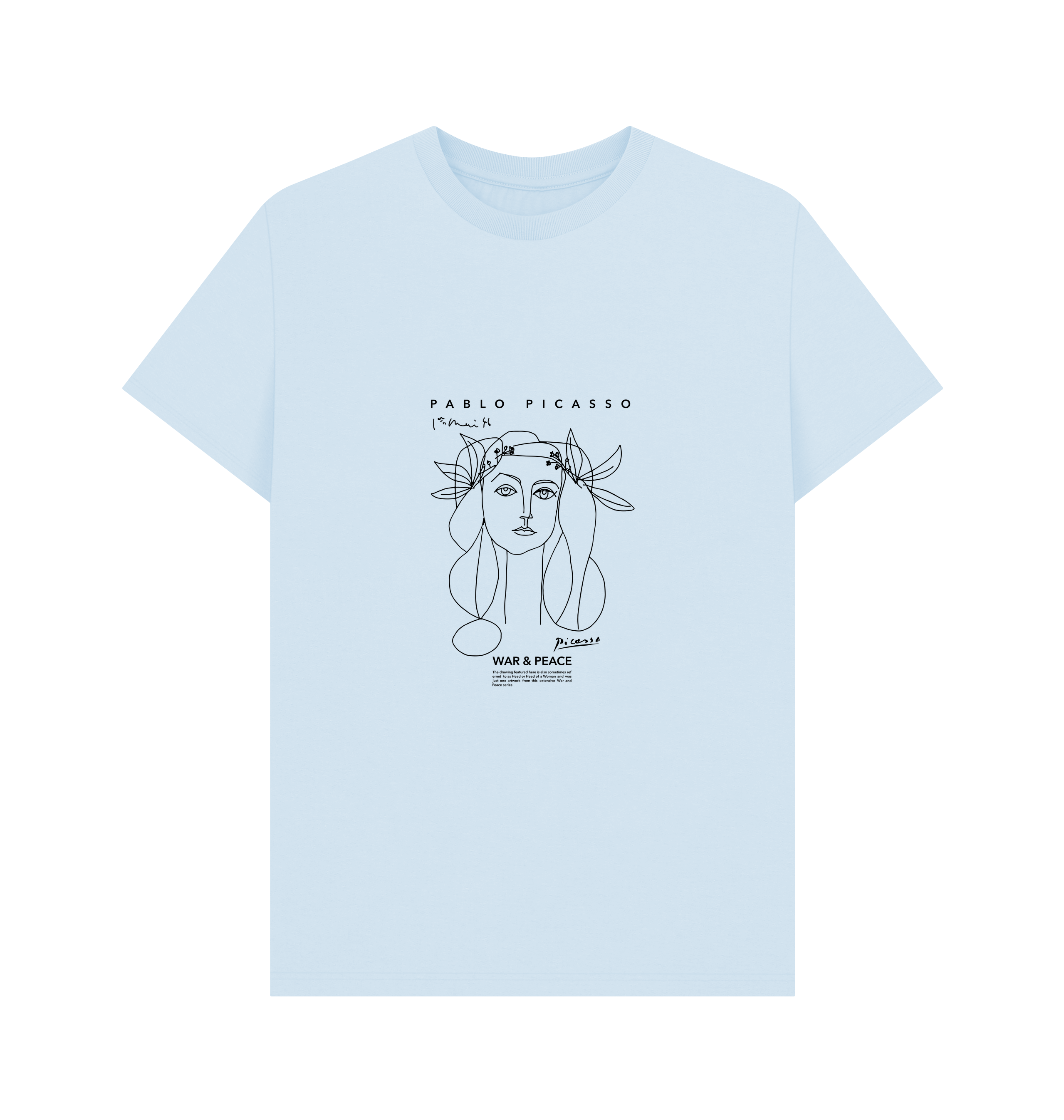 PREMIUM OFFICIAL APOH Picasso War & Peace Light Blue T-Shirt - Picture 2 of 3