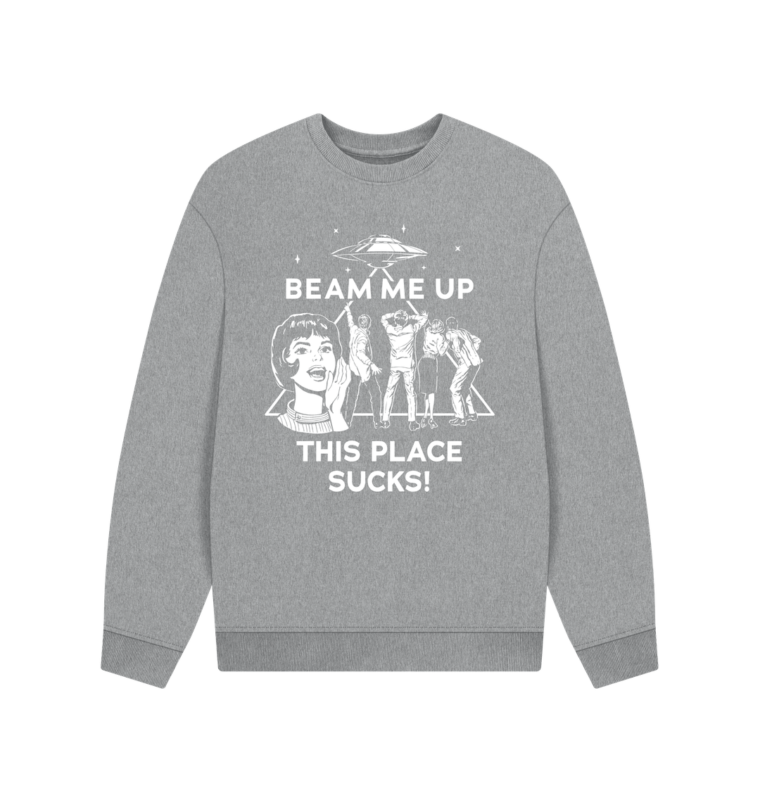 Beam Me Up Stranger Things Unisex Oversized Sweatshirt