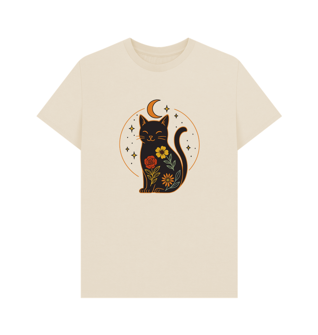 Autumn Flowers Cat T-Shirt