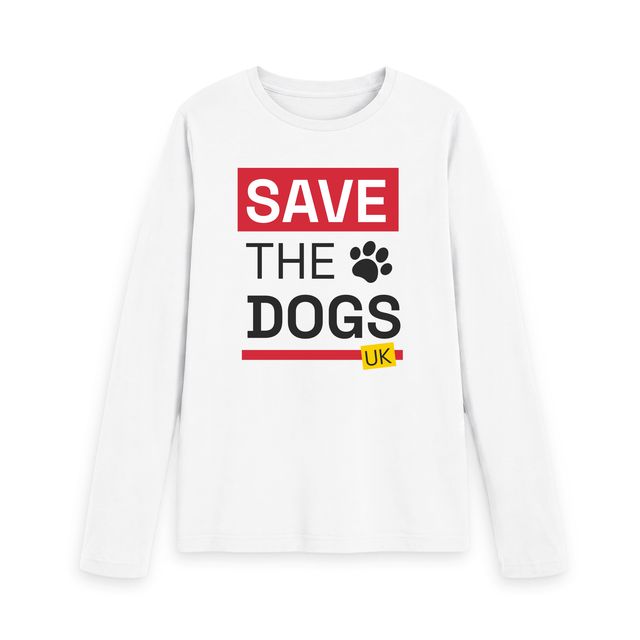 Save The Dogs UK Womens Long Sleeved Top (White)