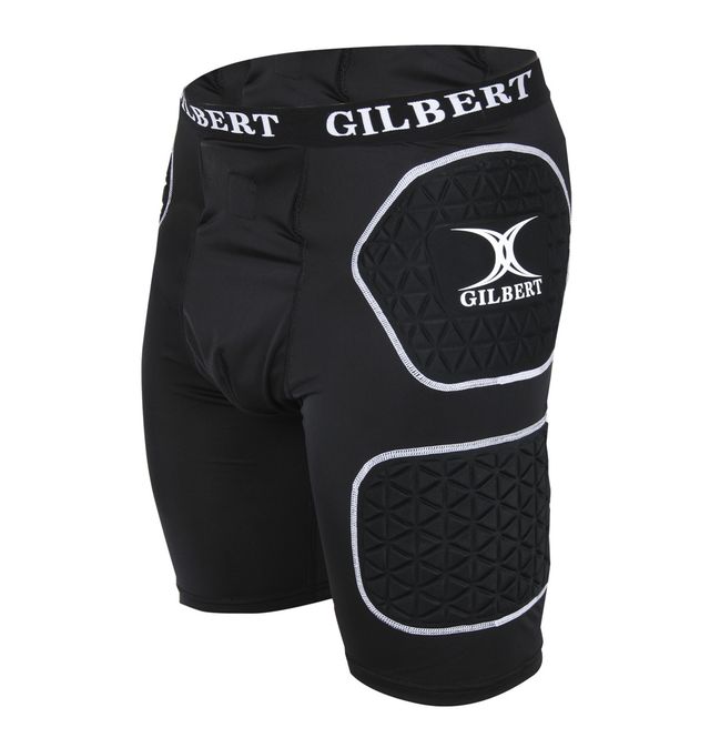 Short Match Gilbert Noir - Short Rugby Léger Et Respirant Avec Taille Élastiquée
