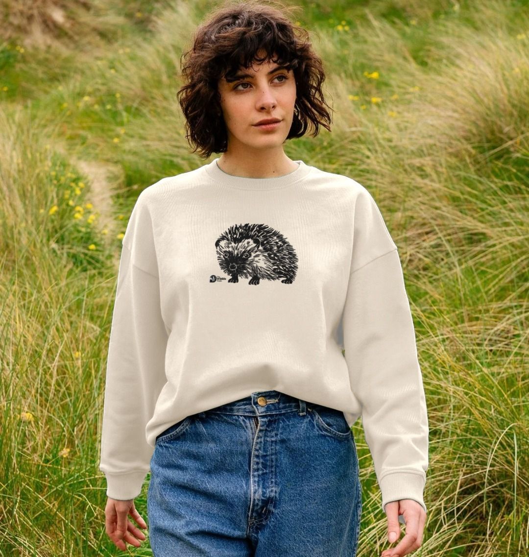 Sketched Hedgehog Oversized Jumper