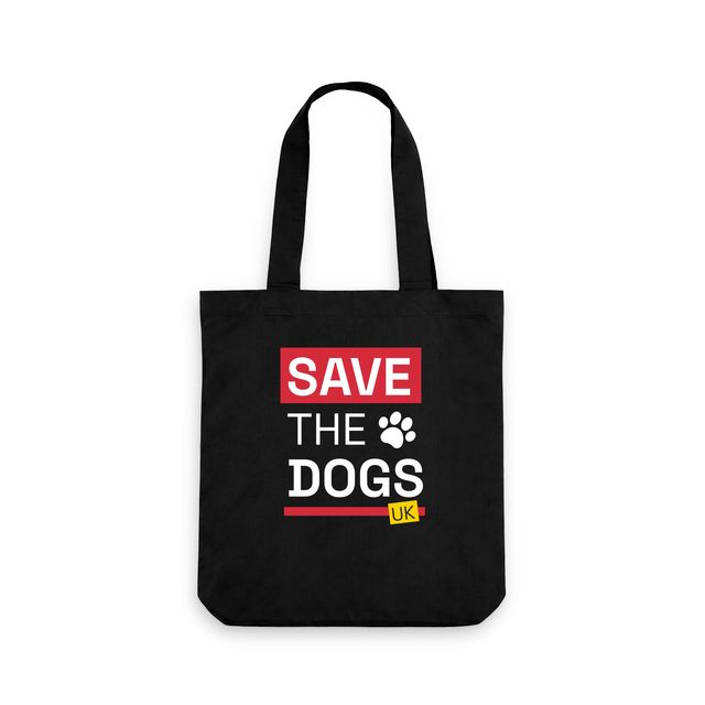 Save The Dogs UK Tote Bag (Black)