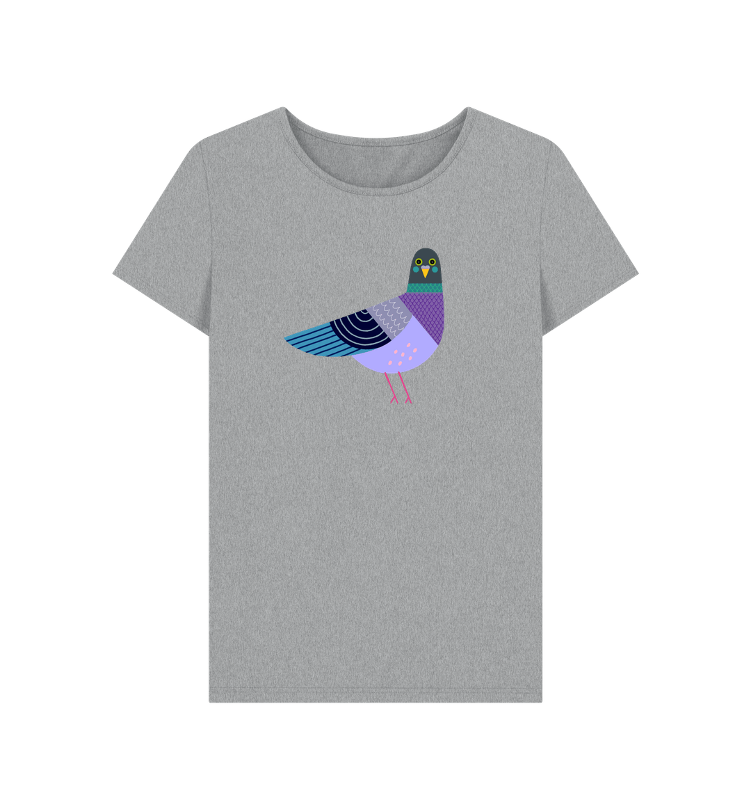 Pigeon t-shirt - Womens - Organic - Woody