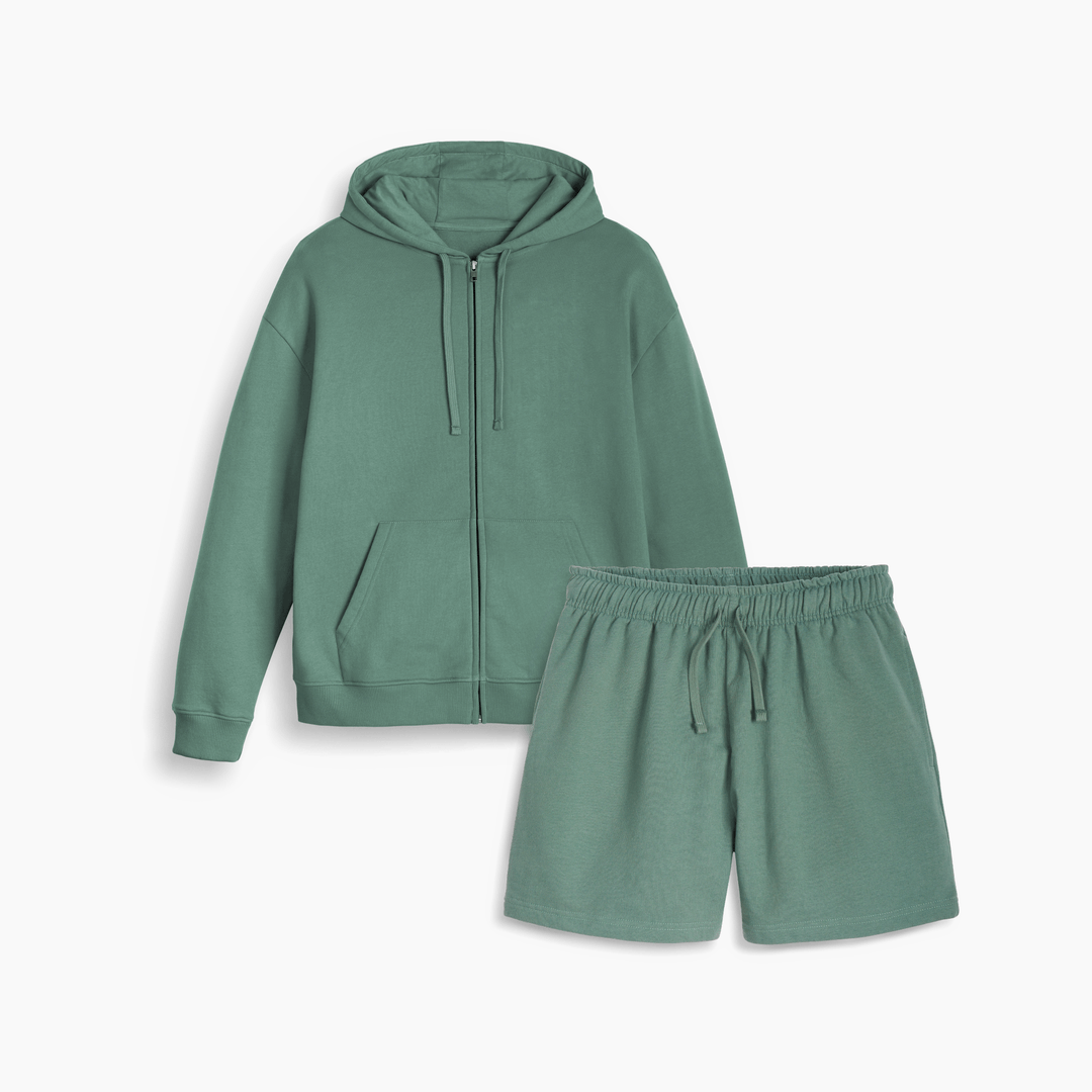 Shorts and Zip Up Hoodie Set Women's Lounge Set Rapanui