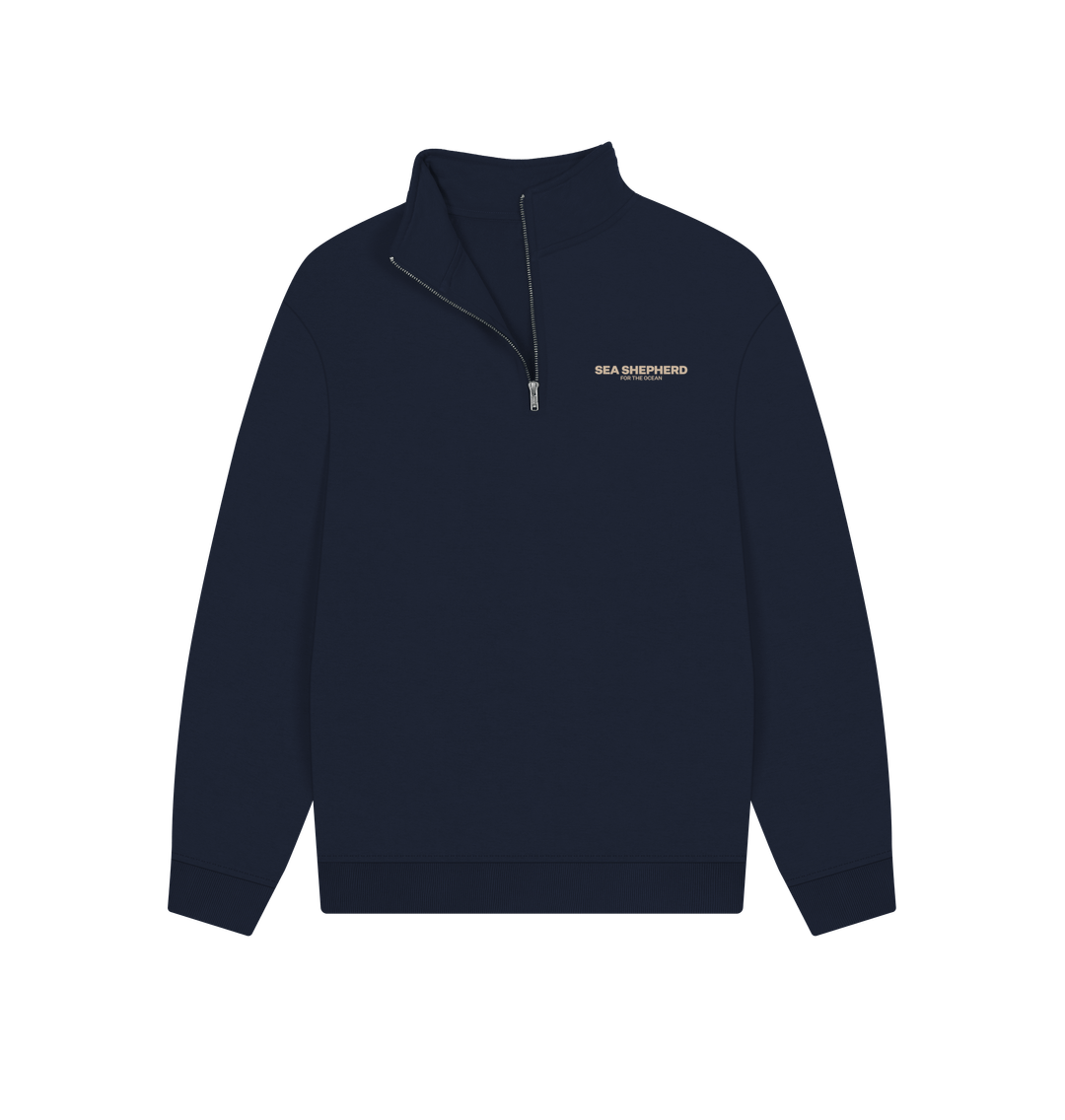 Minimal Logo Half Zip Sweatshirt - Sea Shepherd