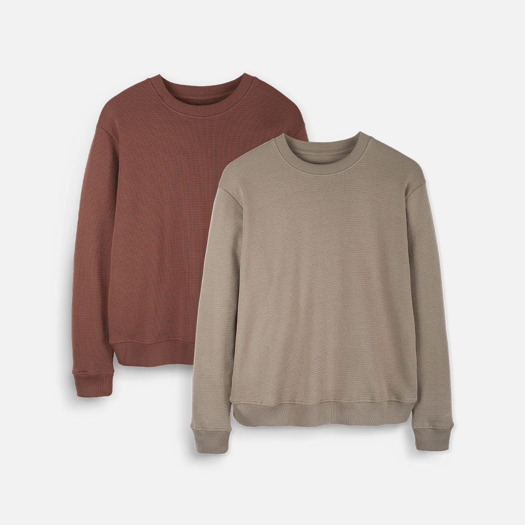 Women's Waffle Knit Jumper Twin Pack Jumper Set Rapanui