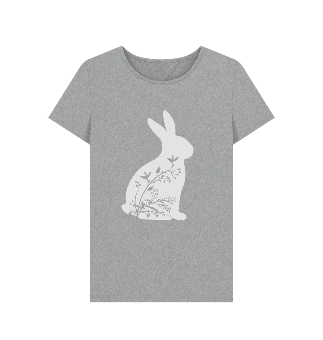 Floral Rabbit T-Shirt | Botanical Bunny | Rabbit Welfare