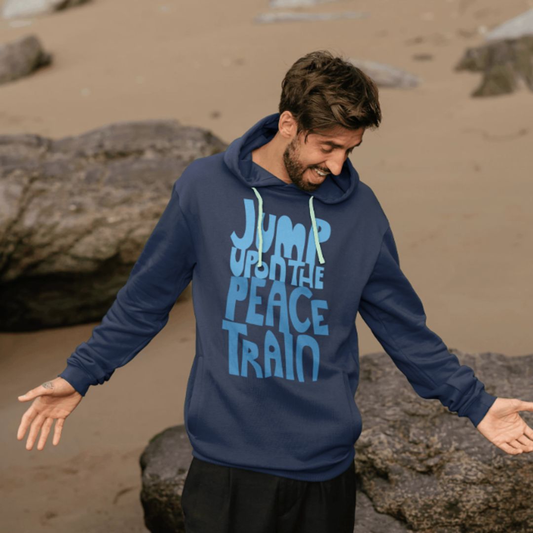 Jump Upon The Peace Train Mens Hoody