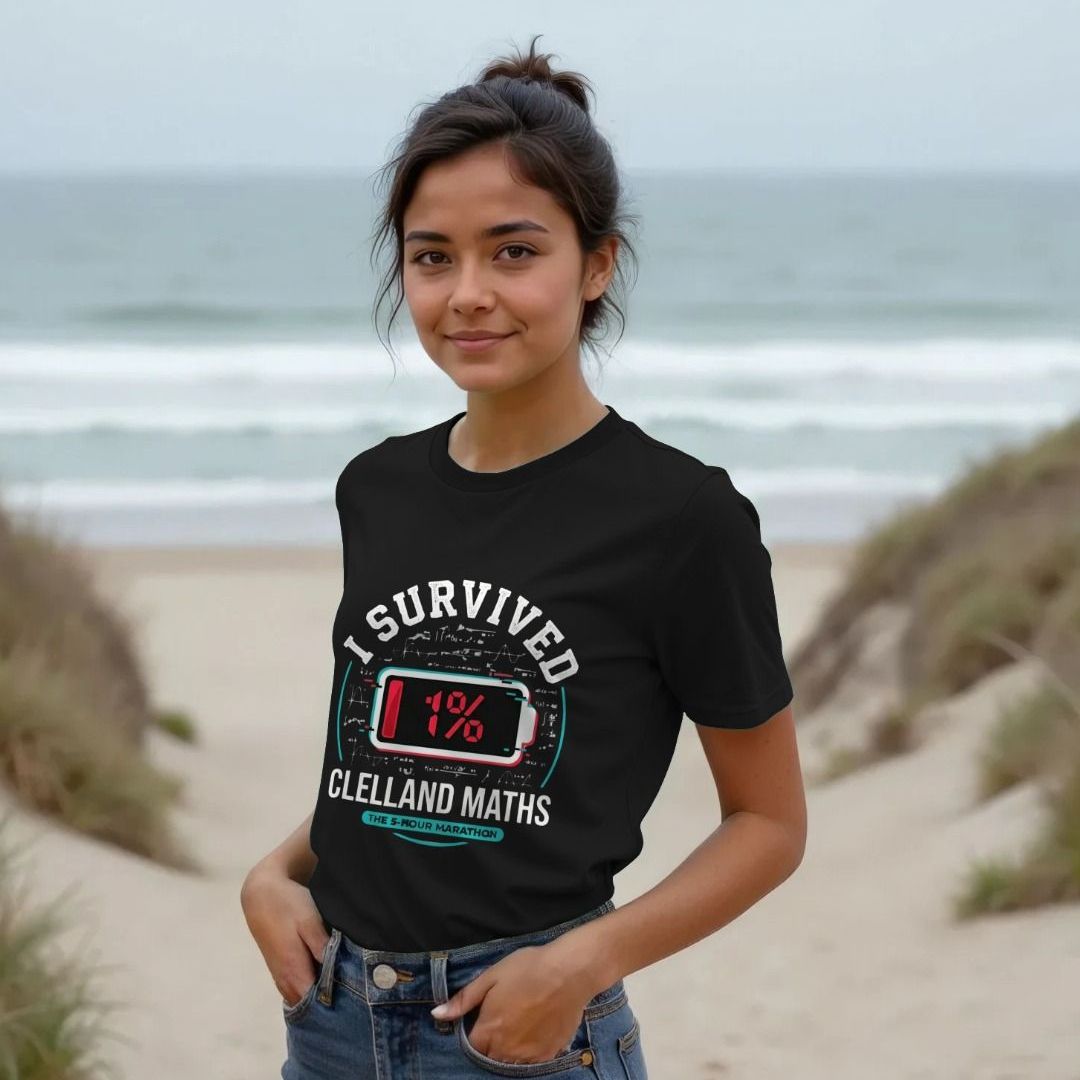 I Survived Clelland Maths T-Shirt (F)