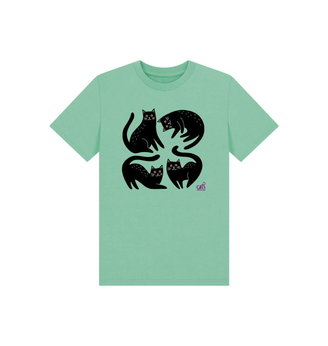 T-shirt Cat Neon Black Light – Stampa Che Si Illumina Al Buio – Unisex Jerzee/Gildan