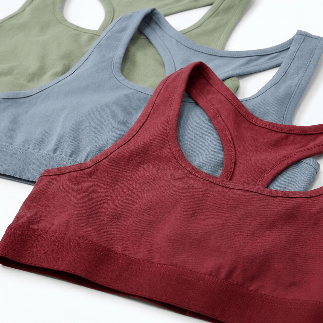 Women's Organic Cotton Bralette - 3 Pack | Multipack | Rapanui