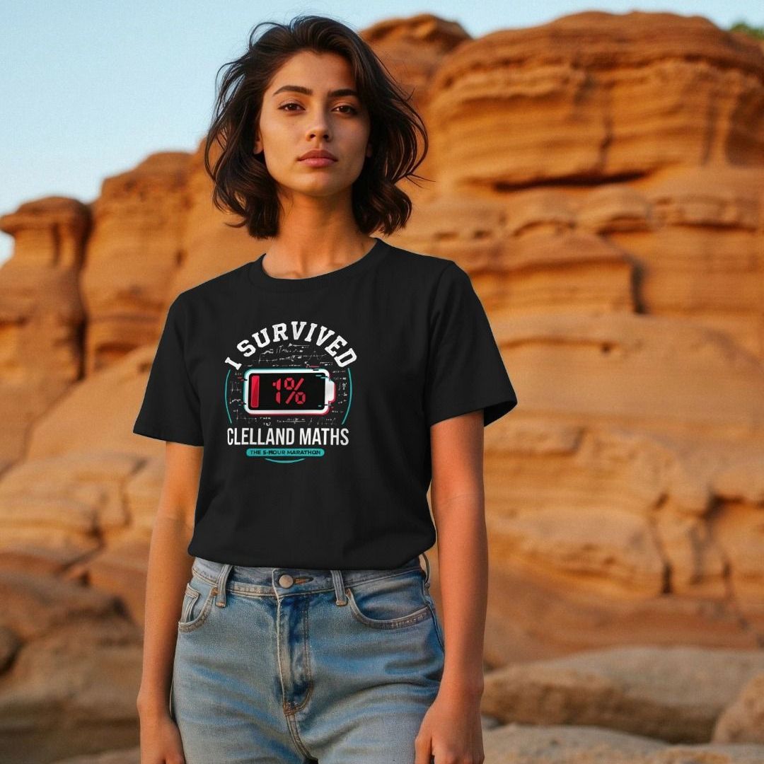 I Survived Clelland Maths T-Shirt (F)