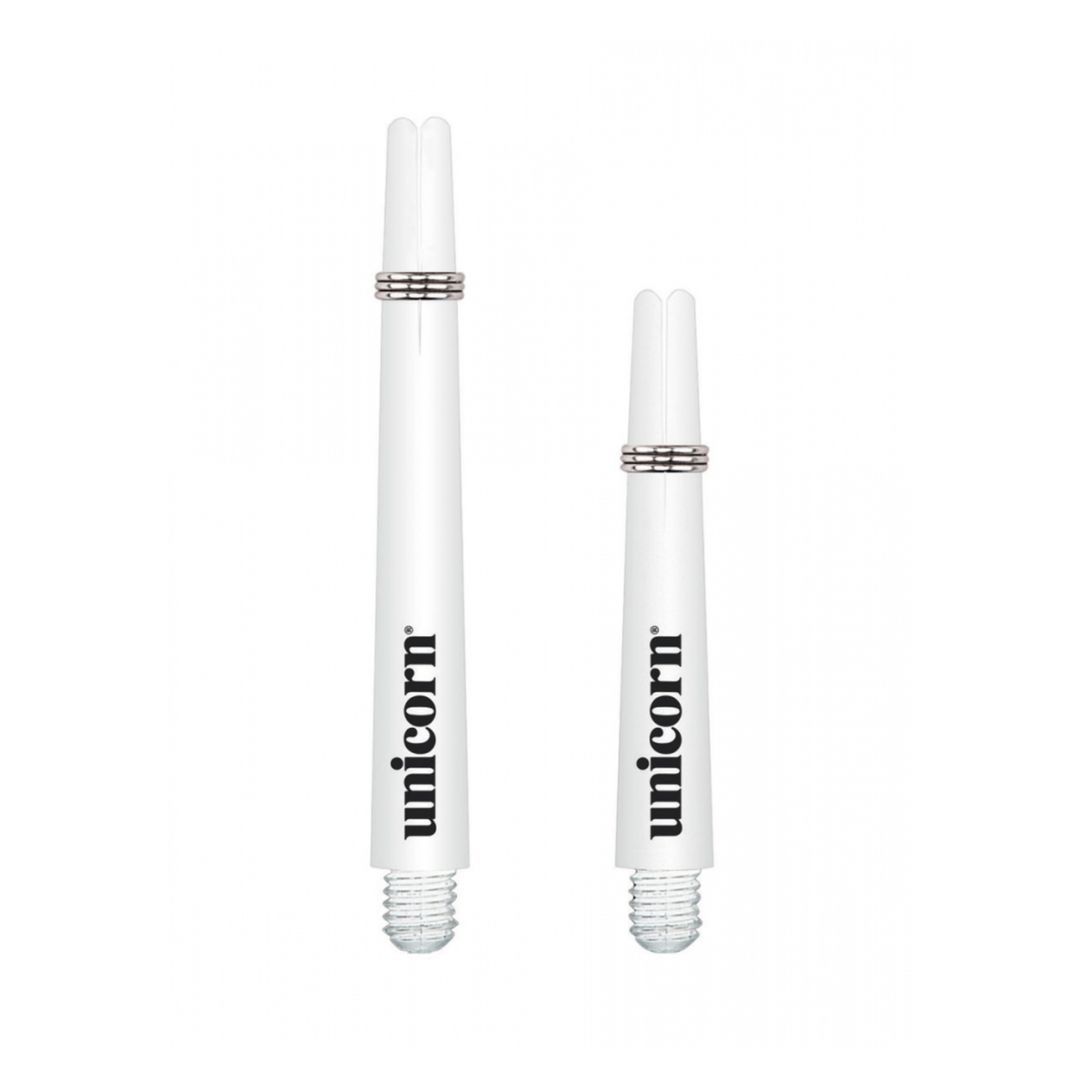 Tiges Unicorn Shafts Gripper3 Bicolores Noir/blanc Taille M – Chargement Facile Et Maintien Des Plumes Verrouillé