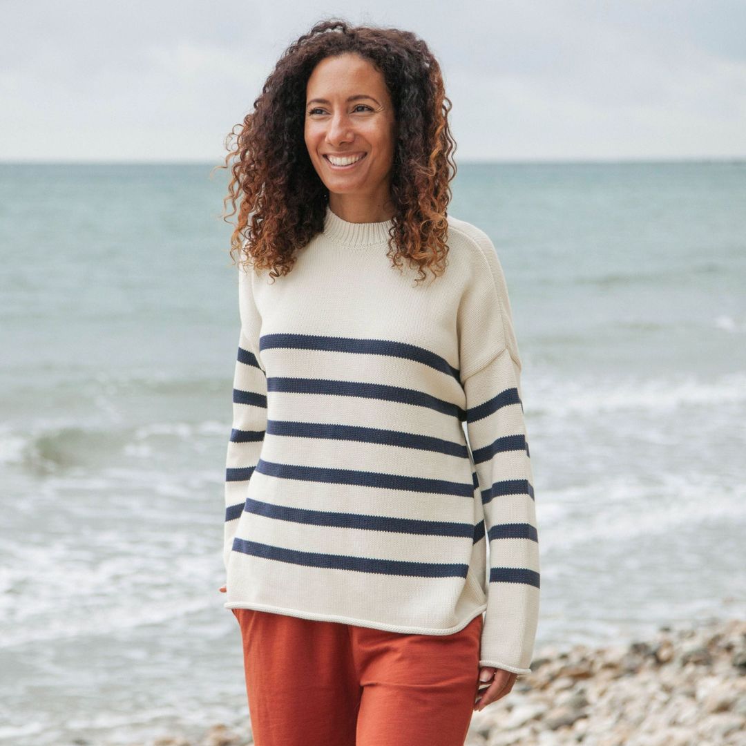 Oversized Striped Knitted Jumper