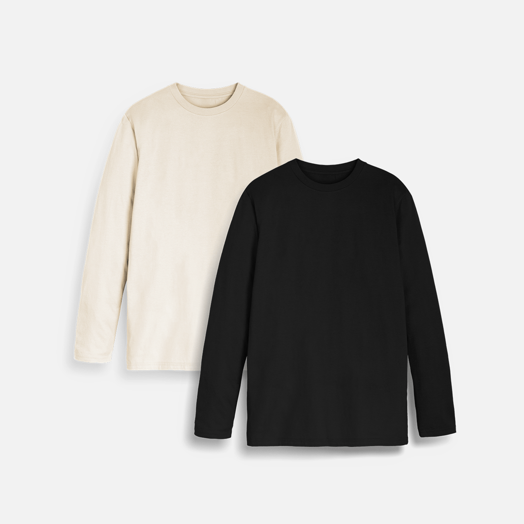 Men's Organic Cotton Long Sleeve T-shirt Pack
