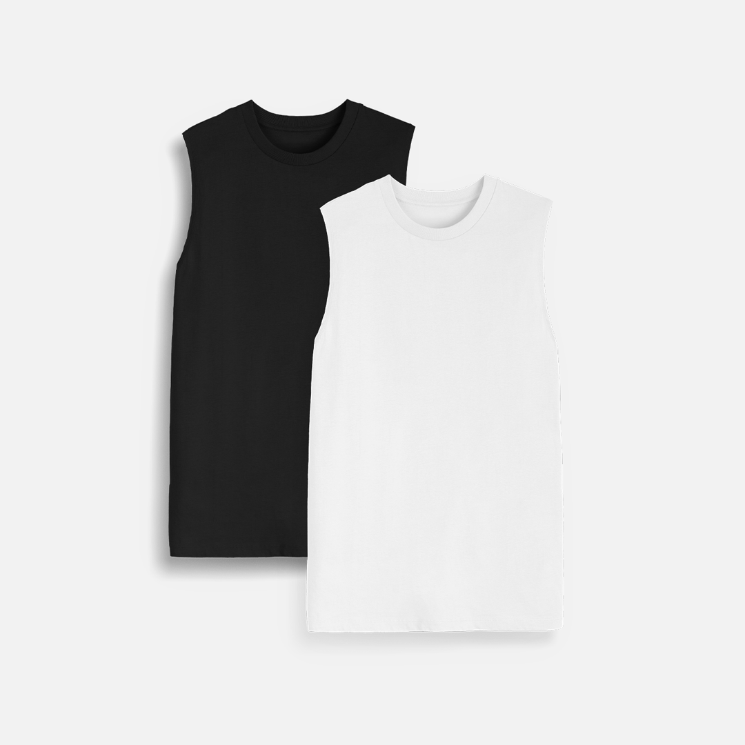 Men's 100% Cotton Vest Tops - Comfortable Sleeveless Undervests, Multi-Pack Options